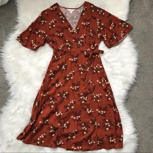 LC Lauren Conrad Floral Wrap Maternity Dress